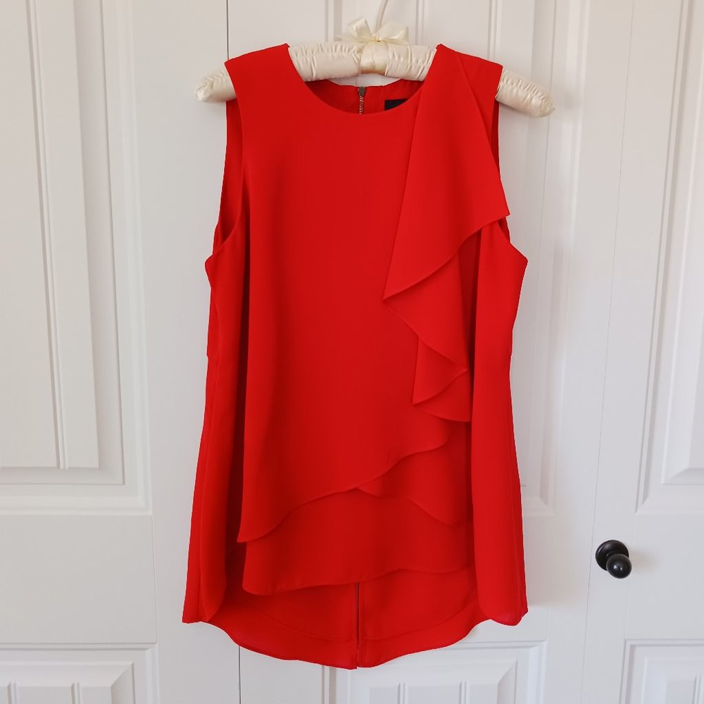 Kenneth Cole sleeveless Layered Orange  top